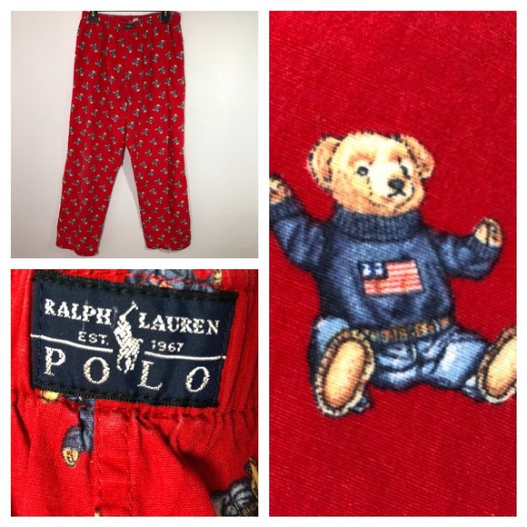 polo teddy bear pajamas